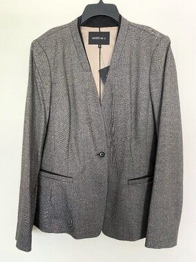 Lafayette 148 New York Wool Silk Fine Tweed Suit Jacket Blazer 14